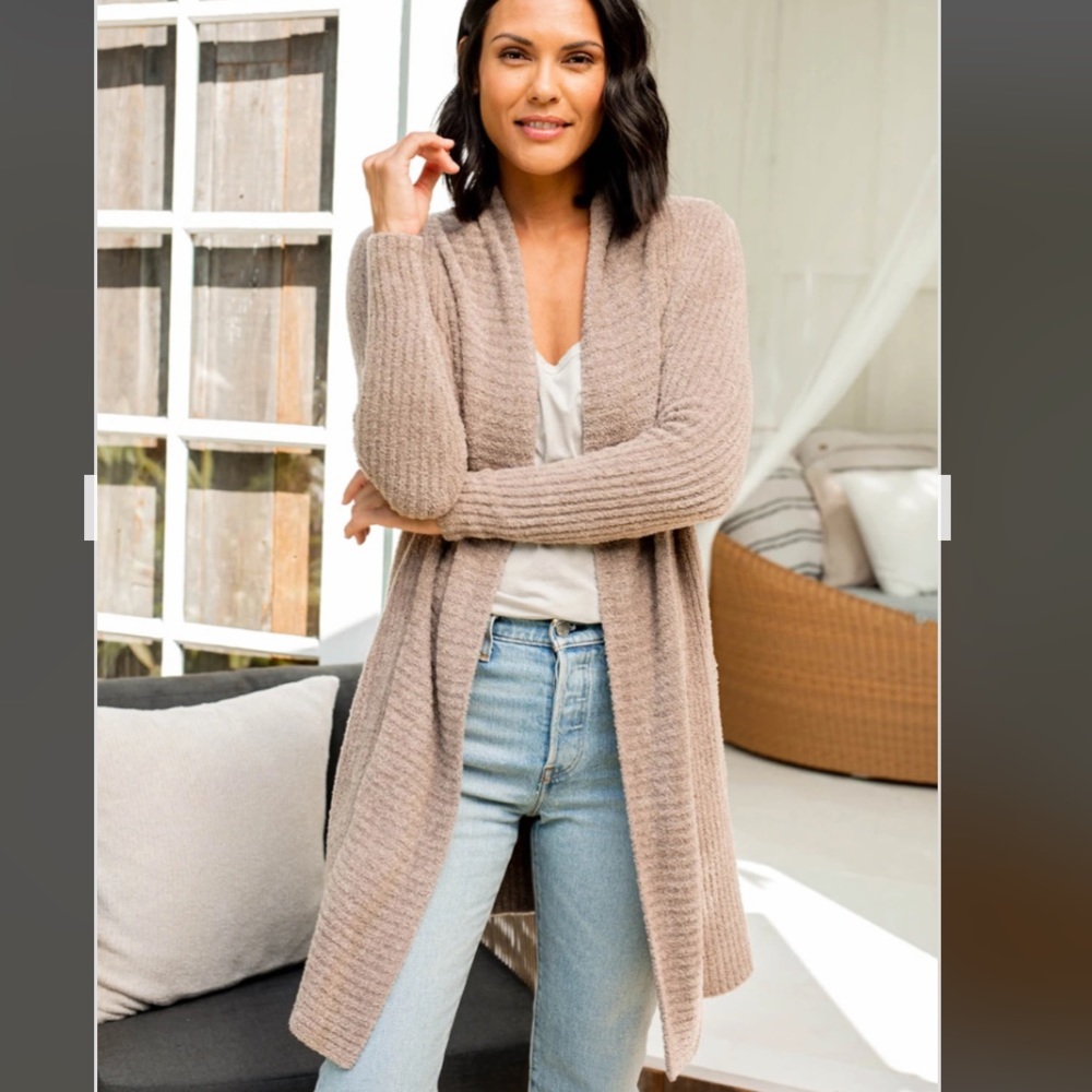 Barefoot Dreams Montecito Cardigan - Tan